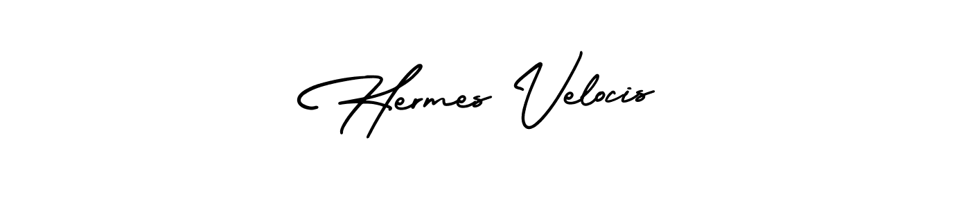 Create a beautiful signature design for name Hermes Velocis. With this signature (AmerikaSignatureDemo-Regular) fonts, you can make a handwritten signature for free. Hermes Velocis signature style 3 images and pictures png