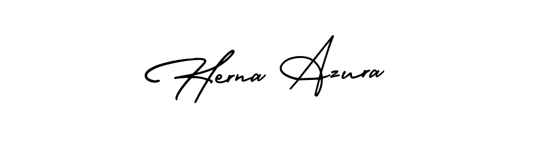 Make a beautiful signature design for name Herna Azura. With this signature (AmerikaSignatureDemo-Regular) style, you can create a handwritten signature for free. Herna Azura signature style 3 images and pictures png