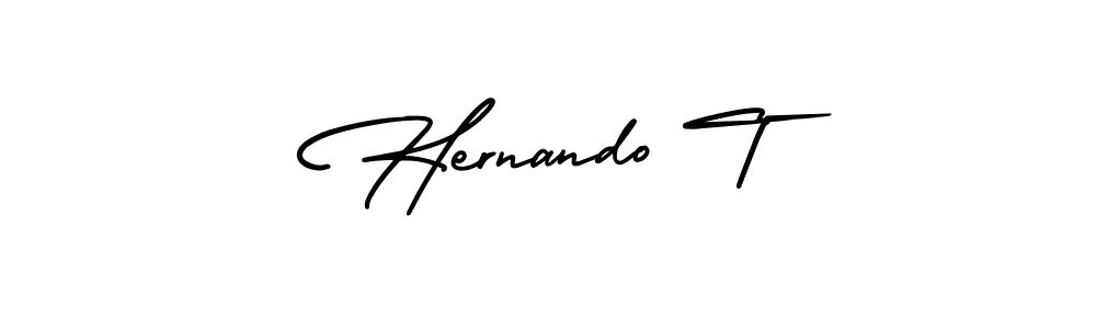 It looks lik you need a new signature style for name Hernando T. Design unique handwritten (AmerikaSignatureDemo-Regular) signature with our free signature maker in just a few clicks. Hernando T signature style 3 images and pictures png