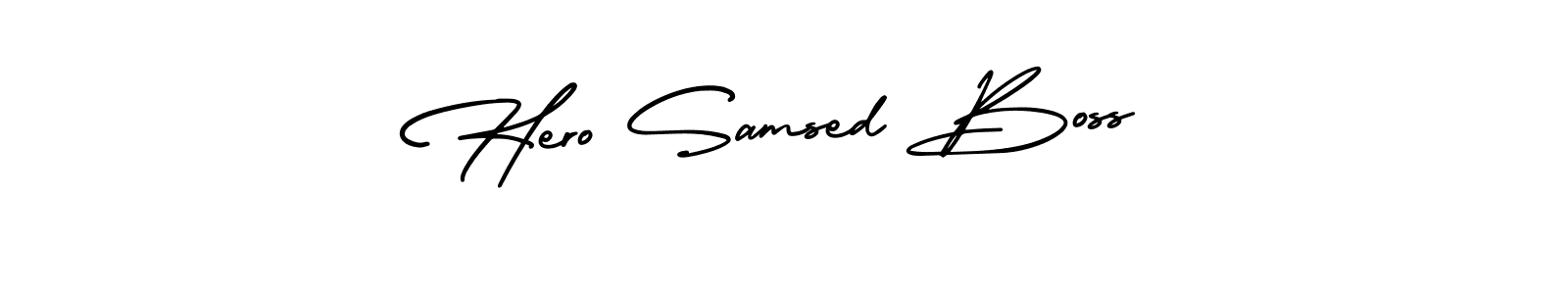 It looks lik you need a new signature style for name Hero Samsed Boss. Design unique handwritten (AmerikaSignatureDemo-Regular) signature with our free signature maker in just a few clicks. Hero Samsed Boss signature style 3 images and pictures png