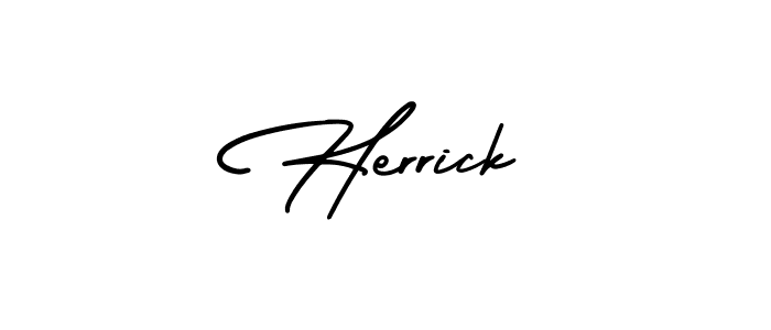Herrick stylish signature style. Best Handwritten Sign (AmerikaSignatureDemo-Regular) for my name. Handwritten Signature Collection Ideas for my name Herrick. Herrick signature style 3 images and pictures png