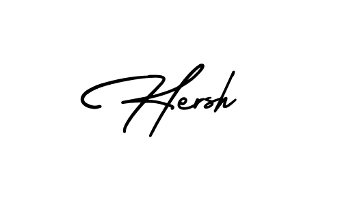 Hersh stylish signature style. Best Handwritten Sign (AmerikaSignatureDemo-Regular) for my name. Handwritten Signature Collection Ideas for my name Hersh. Hersh signature style 3 images and pictures png