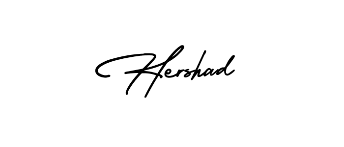Also You can easily find your signature by using the search form. We will create Hershad name handwritten signature images for you free of cost using AmerikaSignatureDemo-Regular sign style. Hershad signature style 3 images and pictures png
