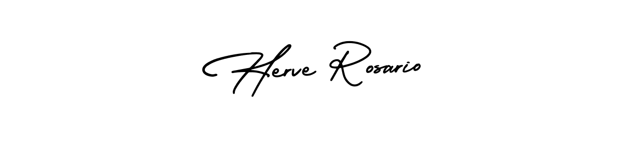 Create a beautiful signature design for name Herve Rosario. With this signature (AmerikaSignatureDemo-Regular) fonts, you can make a handwritten signature for free. Herve Rosario signature style 3 images and pictures png