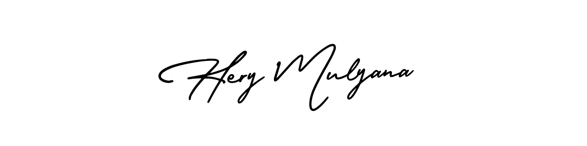 Hery Mulyana stylish signature style. Best Handwritten Sign (AmerikaSignatureDemo-Regular) for my name. Handwritten Signature Collection Ideas for my name Hery Mulyana. Hery Mulyana signature style 3 images and pictures png