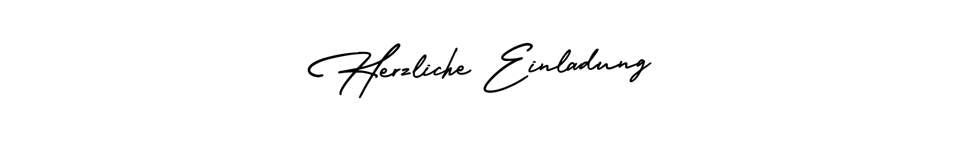 It looks lik you need a new signature style for name Herzliche Einladung. Design unique handwritten (AmerikaSignatureDemo-Regular) signature with our free signature maker in just a few clicks. Herzliche Einladung signature style 3 images and pictures png