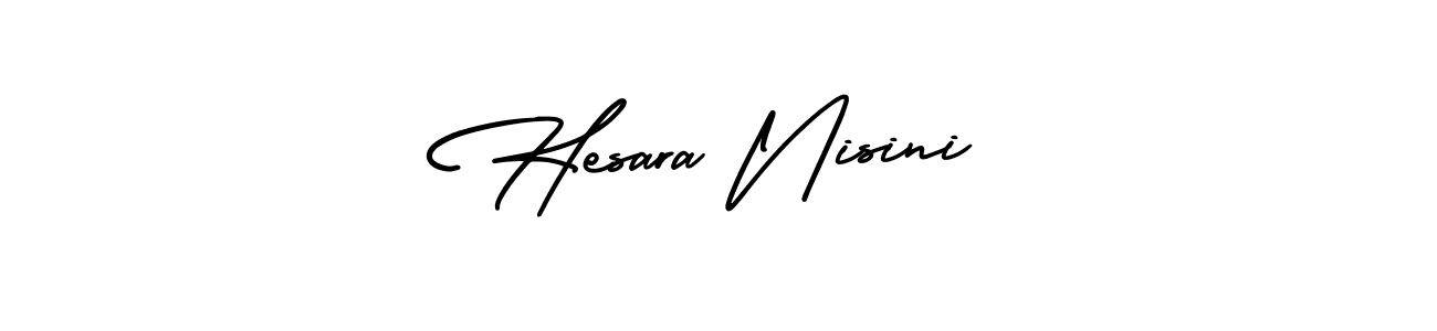Hesara Nisini stylish signature style. Best Handwritten Sign (AmerikaSignatureDemo-Regular) for my name. Handwritten Signature Collection Ideas for my name Hesara Nisini. Hesara Nisini signature style 3 images and pictures png