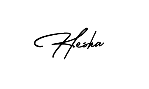 Make a beautiful signature design for name Hesha. With this signature (AmerikaSignatureDemo-Regular) style, you can create a handwritten signature for free. Hesha signature style 3 images and pictures png