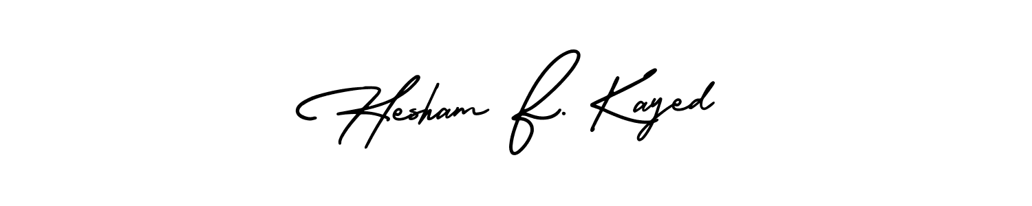 Make a short Hesham F. Kayed signature style. Manage your documents anywhere anytime using AmerikaSignatureDemo-Regular. Create and add eSignatures, submit forms, share and send files easily. Hesham F. Kayed signature style 3 images and pictures png