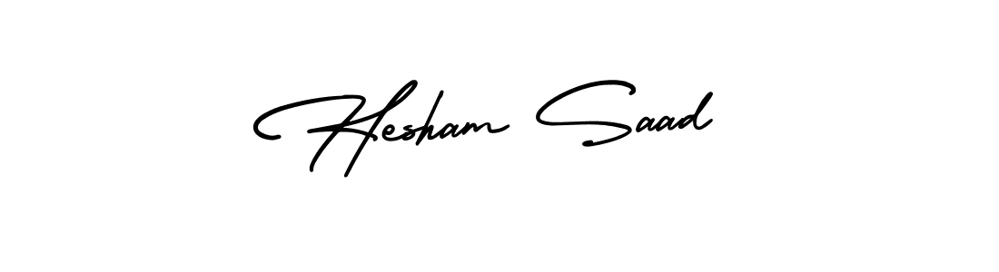 Best and Professional Signature Style for Hesham Saad. AmerikaSignatureDemo-Regular Best Signature Style Collection. Hesham Saad signature style 3 images and pictures png