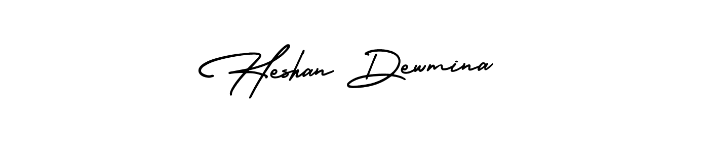 Make a beautiful signature design for name Heshan Dewmina. With this signature (AmerikaSignatureDemo-Regular) style, you can create a handwritten signature for free. Heshan Dewmina signature style 3 images and pictures png
