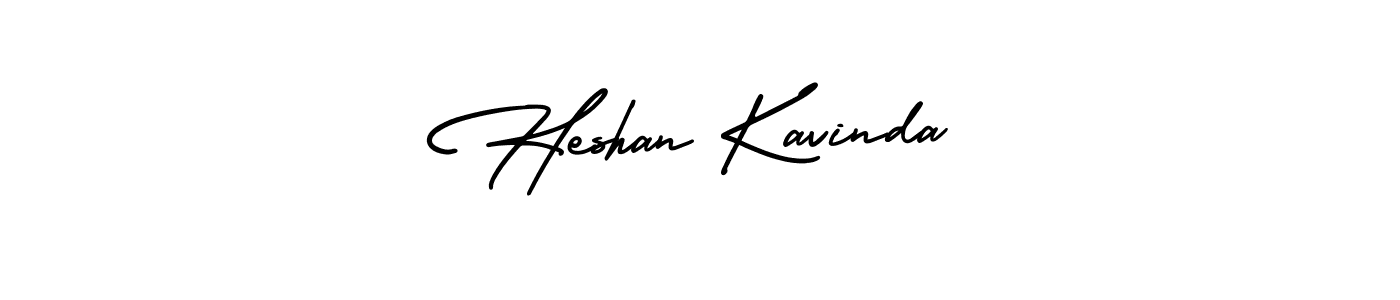 Heshan Kavinda stylish signature style. Best Handwritten Sign (AmerikaSignatureDemo-Regular) for my name. Handwritten Signature Collection Ideas for my name Heshan Kavinda. Heshan Kavinda signature style 3 images and pictures png