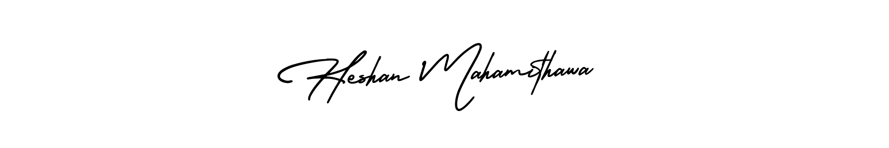Similarly AmerikaSignatureDemo-Regular is the best handwritten signature design. Signature creator online .You can use it as an online autograph creator for name Heshan Mahamithawa. Heshan Mahamithawa signature style 3 images and pictures png