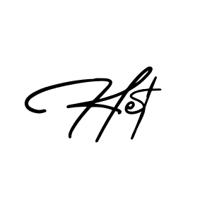 Make a beautiful signature design for name Het. With this signature (AmerikaSignatureDemo-Regular) style, you can create a handwritten signature for free. Het signature style 3 images and pictures png