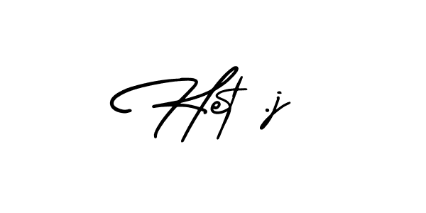 How to Draw Het .j signature style? AmerikaSignatureDemo-Regular is a latest design signature styles for name Het .j. Het .j signature style 3 images and pictures png