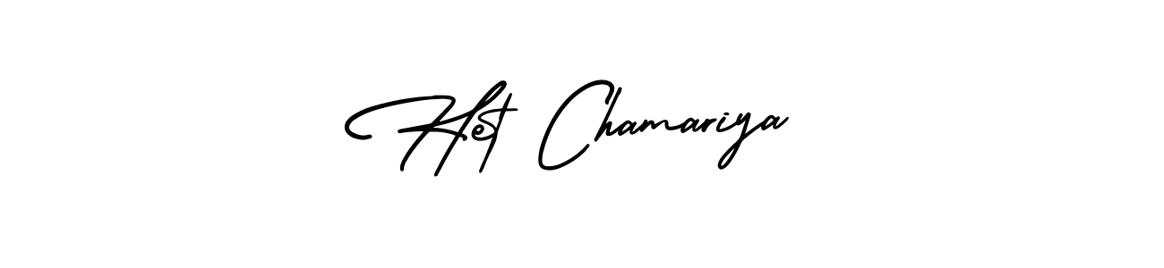 Also You can easily find your signature by using the search form. We will create Het Chamariya name handwritten signature images for you free of cost using AmerikaSignatureDemo-Regular sign style. Het Chamariya signature style 3 images and pictures png