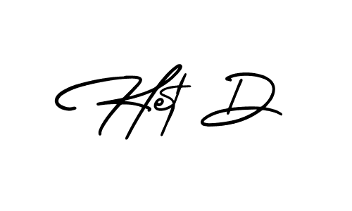 Create a beautiful signature design for name Het D. With this signature (AmerikaSignatureDemo-Regular) fonts, you can make a handwritten signature for free. Het D signature style 3 images and pictures png