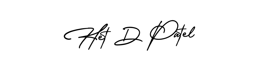 The best way (AmerikaSignatureDemo-Regular) to make a short signature is to pick only two or three words in your name. The name Het D Patel include a total of six letters. For converting this name. Het D Patel signature style 3 images and pictures png