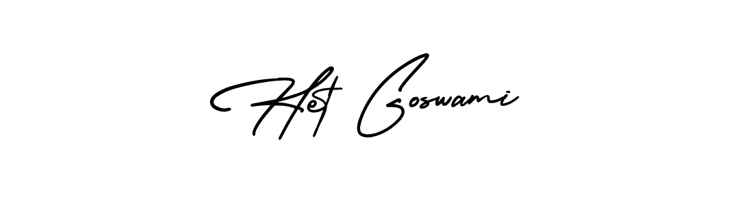 It looks lik you need a new signature style for name Het Goswami. Design unique handwritten (AmerikaSignatureDemo-Regular) signature with our free signature maker in just a few clicks. Het Goswami signature style 3 images and pictures png