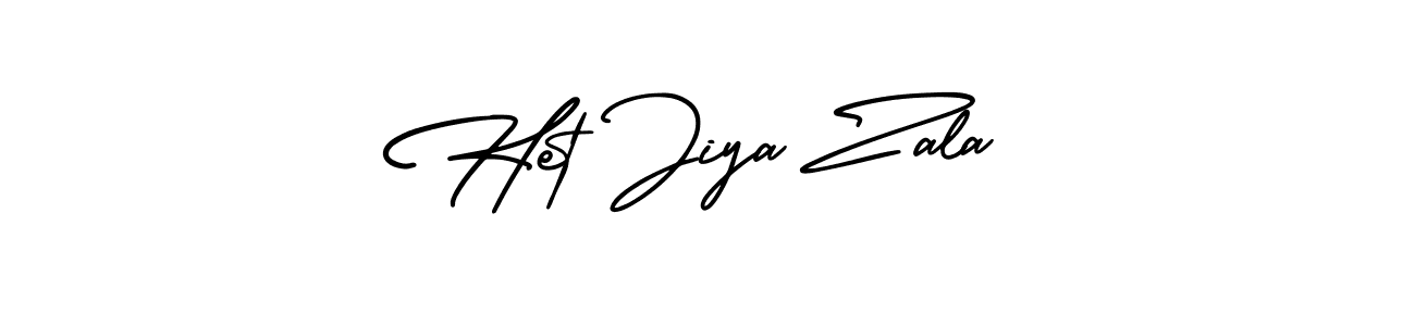 It looks lik you need a new signature style for name Het Jiya Zala. Design unique handwritten (AmerikaSignatureDemo-Regular) signature with our free signature maker in just a few clicks. Het Jiya Zala signature style 3 images and pictures png