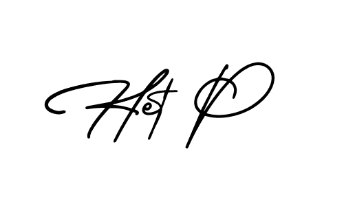 Also You can easily find your signature by using the search form. We will create Het P name handwritten signature images for you free of cost using AmerikaSignatureDemo-Regular sign style. Het P signature style 3 images and pictures png