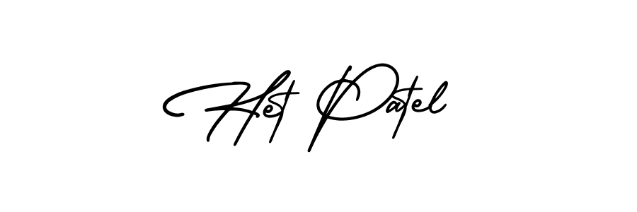 Het Patel stylish signature style. Best Handwritten Sign (AmerikaSignatureDemo-Regular) for my name. Handwritten Signature Collection Ideas for my name Het Patel. Het Patel signature style 3 images and pictures png