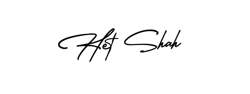 How to Draw Het Shah signature style? AmerikaSignatureDemo-Regular is a latest design signature styles for name Het Shah. Het Shah signature style 3 images and pictures png