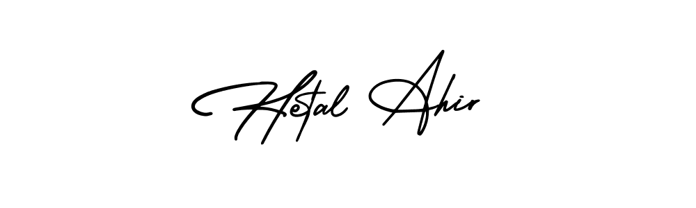 Hetal Ahir stylish signature style. Best Handwritten Sign (AmerikaSignatureDemo-Regular) for my name. Handwritten Signature Collection Ideas for my name Hetal Ahir. Hetal Ahir signature style 3 images and pictures png