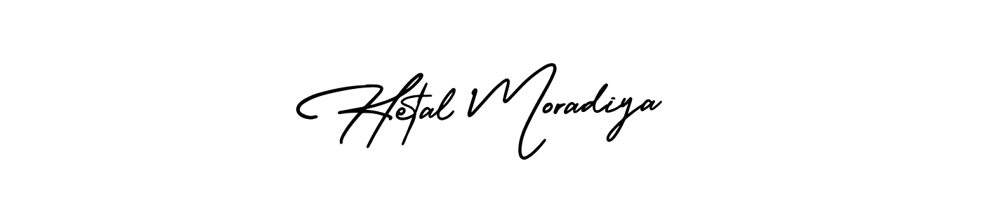 It looks lik you need a new signature style for name Hetal Moradiya. Design unique handwritten (AmerikaSignatureDemo-Regular) signature with our free signature maker in just a few clicks. Hetal Moradiya signature style 3 images and pictures png