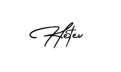 How to make Hetev signature? AmerikaSignatureDemo-Regular is a professional autograph style. Create handwritten signature for Hetev name. Hetev signature style 3 images and pictures png
