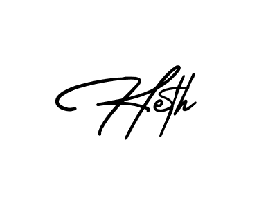 The best way (AmerikaSignatureDemo-Regular) to make a short signature is to pick only two or three words in your name. The name Heth include a total of six letters. For converting this name. Heth signature style 3 images and pictures png