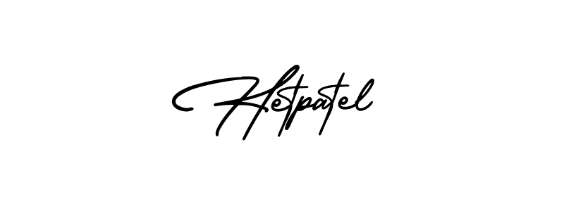 The best way (AmerikaSignatureDemo-Regular) to make a short signature is to pick only two or three words in your name. The name Hetpatel include a total of six letters. For converting this name. Hetpatel signature style 3 images and pictures png