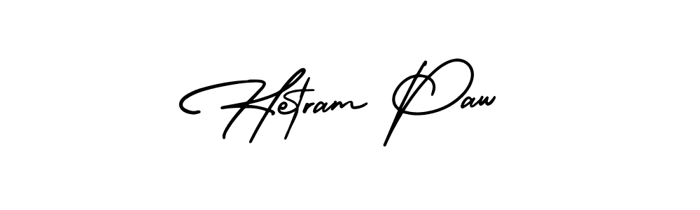 if you are searching for the best signature style for your name Hetram Paw. so please give up your signature search. here we have designed multiple signature styles  using AmerikaSignatureDemo-Regular. Hetram Paw signature style 3 images and pictures png