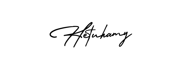 Make a beautiful signature design for name Hetuhamy. With this signature (AmerikaSignatureDemo-Regular) style, you can create a handwritten signature for free. Hetuhamy signature style 3 images and pictures png