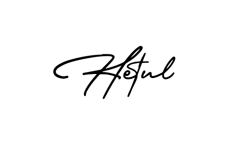 How to make Hetul signature? AmerikaSignatureDemo-Regular is a professional autograph style. Create handwritten signature for Hetul name. Hetul signature style 3 images and pictures png