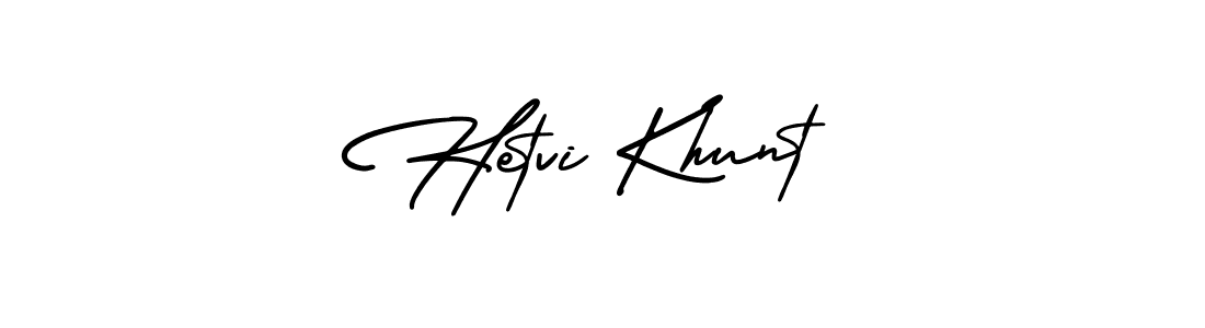 The best way (AmerikaSignatureDemo-Regular) to make a short signature is to pick only two or three words in your name. The name Hetvi Khunt include a total of six letters. For converting this name. Hetvi Khunt signature style 3 images and pictures png