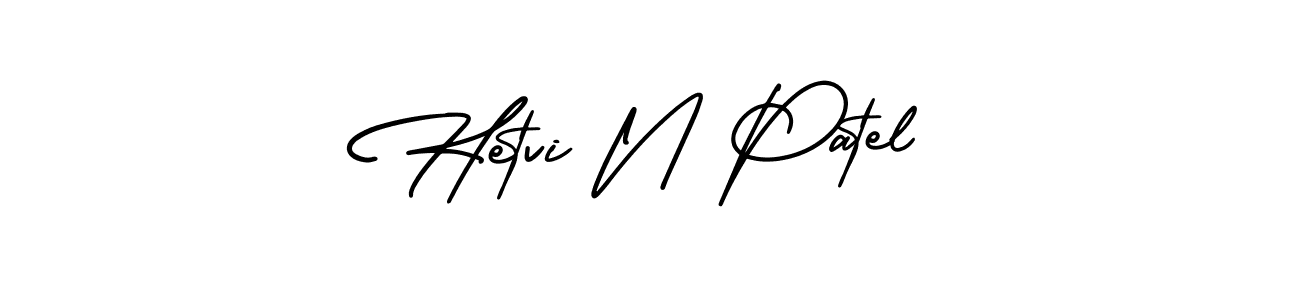 Design your own signature with our free online signature maker. With this signature software, you can create a handwritten (AmerikaSignatureDemo-Regular) signature for name Hetvi N Patel. Hetvi N Patel signature style 3 images and pictures png