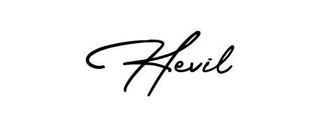 Achieve flawless digital penmanship with Hevil name in AmerikaSignatureDemo-Regular font. The perfect tool for creating online signatures. Hevil signature style 3 images and pictures png