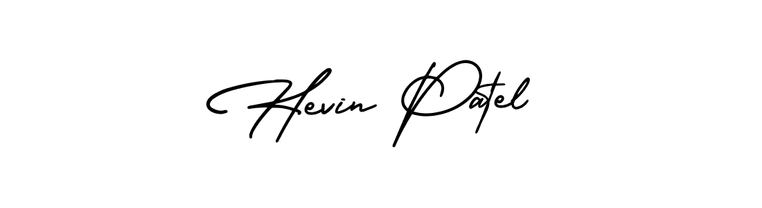 The best way (AmerikaSignatureDemo-Regular) to make a short signature is to pick only two or three words in your name. The name Hevin Patel include a total of six letters. For converting this name. Hevin Patel signature style 3 images and pictures png