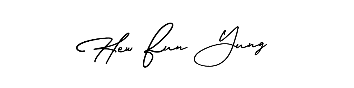 if you are searching for the best signature style for your name Hew Fun Yung. so please give up your signature search. here we have designed multiple signature styles  using AmerikaSignatureDemo-Regular. Hew Fun Yung signature style 3 images and pictures png
