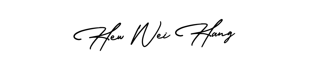 Make a beautiful signature design for name Hew Wei Hang. With this signature (AmerikaSignatureDemo-Regular) style, you can create a handwritten signature for free. Hew Wei Hang signature style 3 images and pictures png