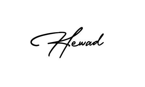 Make a beautiful signature design for name Hewad. With this signature (AmerikaSignatureDemo-Regular) style, you can create a handwritten signature for free. Hewad signature style 3 images and pictures png