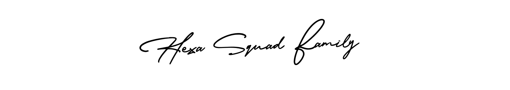 It looks lik you need a new signature style for name Hexa Squad Family. Design unique handwritten (AmerikaSignatureDemo-Regular) signature with our free signature maker in just a few clicks. Hexa Squad Family signature style 3 images and pictures png