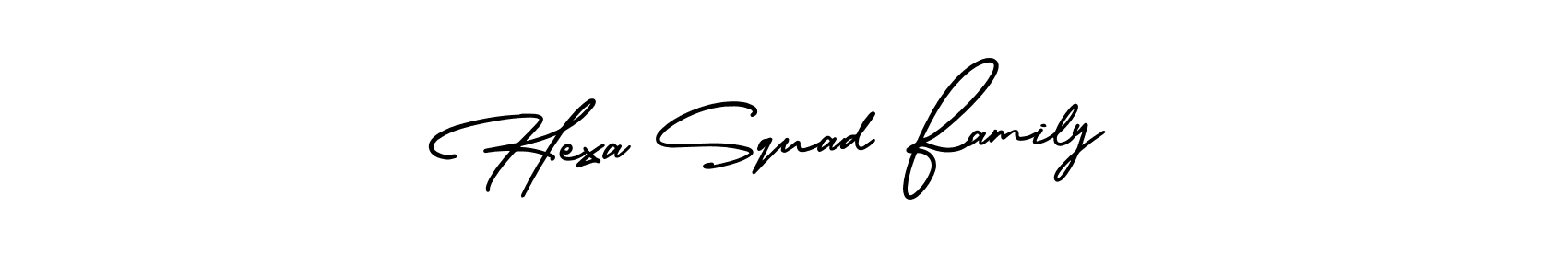 Design your own signature with our free online signature maker. With this signature software, you can create a handwritten (AmerikaSignatureDemo-Regular) signature for name Hexa Squad Family. Hexa Squad Family signature style 3 images and pictures png