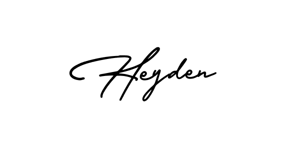 This is the best signature style for the Heyden name. Also you like these signature font (AmerikaSignatureDemo-Regular). Mix name signature. Heyden signature style 3 images and pictures png