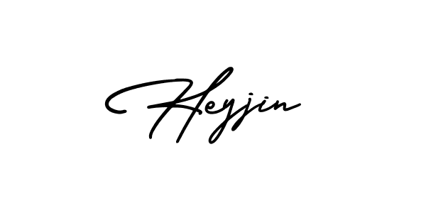 It looks lik you need a new signature style for name Heyjin. Design unique handwritten (AmerikaSignatureDemo-Regular) signature with our free signature maker in just a few clicks. Heyjin signature style 3 images and pictures png