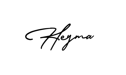 Make a beautiful signature design for name Heyma. With this signature (AmerikaSignatureDemo-Regular) style, you can create a handwritten signature for free. Heyma signature style 3 images and pictures png