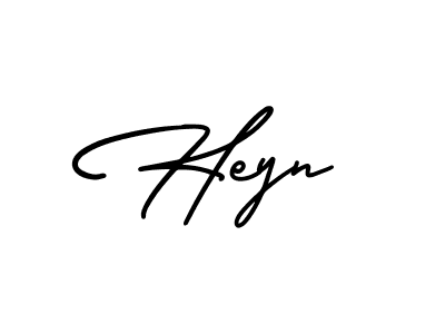 How to make Heyn name signature. Use AmerikaSignatureDemo-Regular style for creating short signs online. This is the latest handwritten sign. Heyn signature style 3 images and pictures png