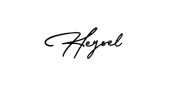 How to Draw Heysel signature style? AmerikaSignatureDemo-Regular is a latest design signature styles for name Heysel. Heysel signature style 3 images and pictures png