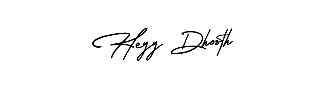 It looks lik you need a new signature style for name Heyy Dhosth. Design unique handwritten (AmerikaSignatureDemo-Regular) signature with our free signature maker in just a few clicks. Heyy Dhosth signature style 3 images and pictures png